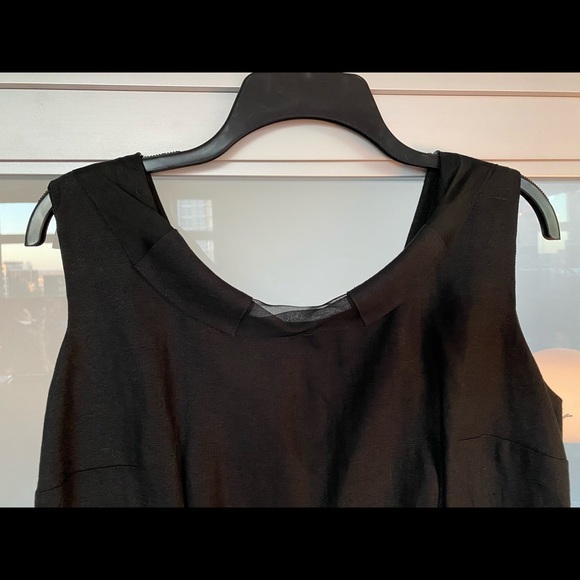 Black 100% Linen Sheath Dress Size 12 - Picture 4 of 6